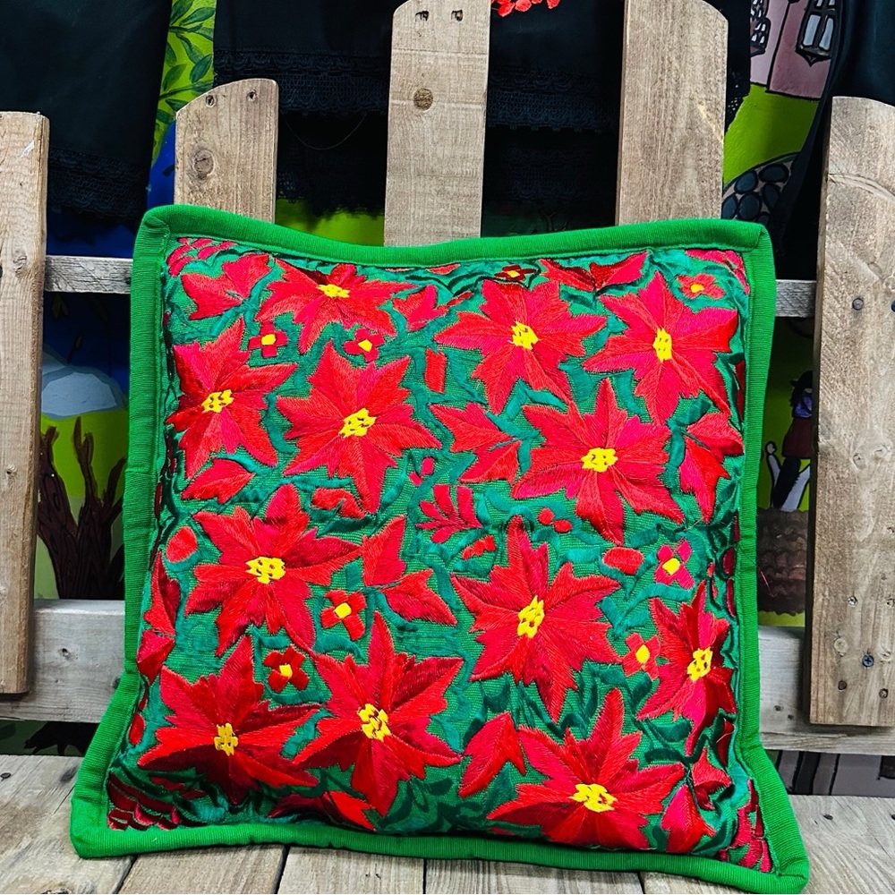 Mexican Floral Embroidered Pillow Covers